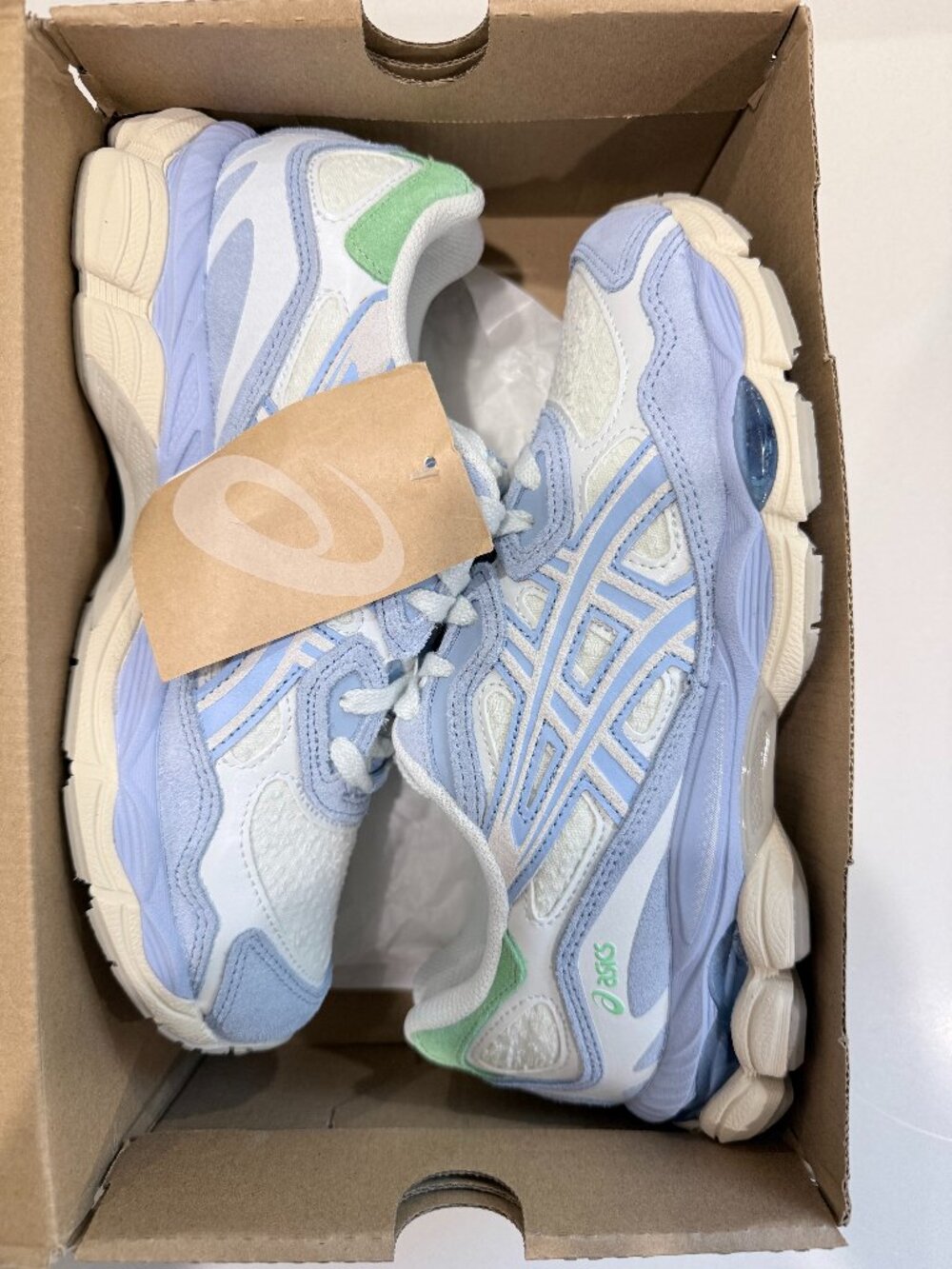 ASICS GEL-NYC Airy Blue Stone Wash 1203A826-400 Men 6.5 Women 8 NEW